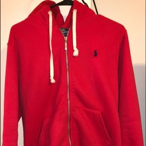 Red Polo hoodie